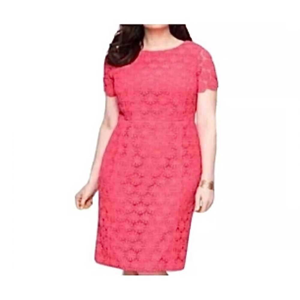 Talbots Pink Crochet Lace Short Sleeve Sheath Dre… - image 2