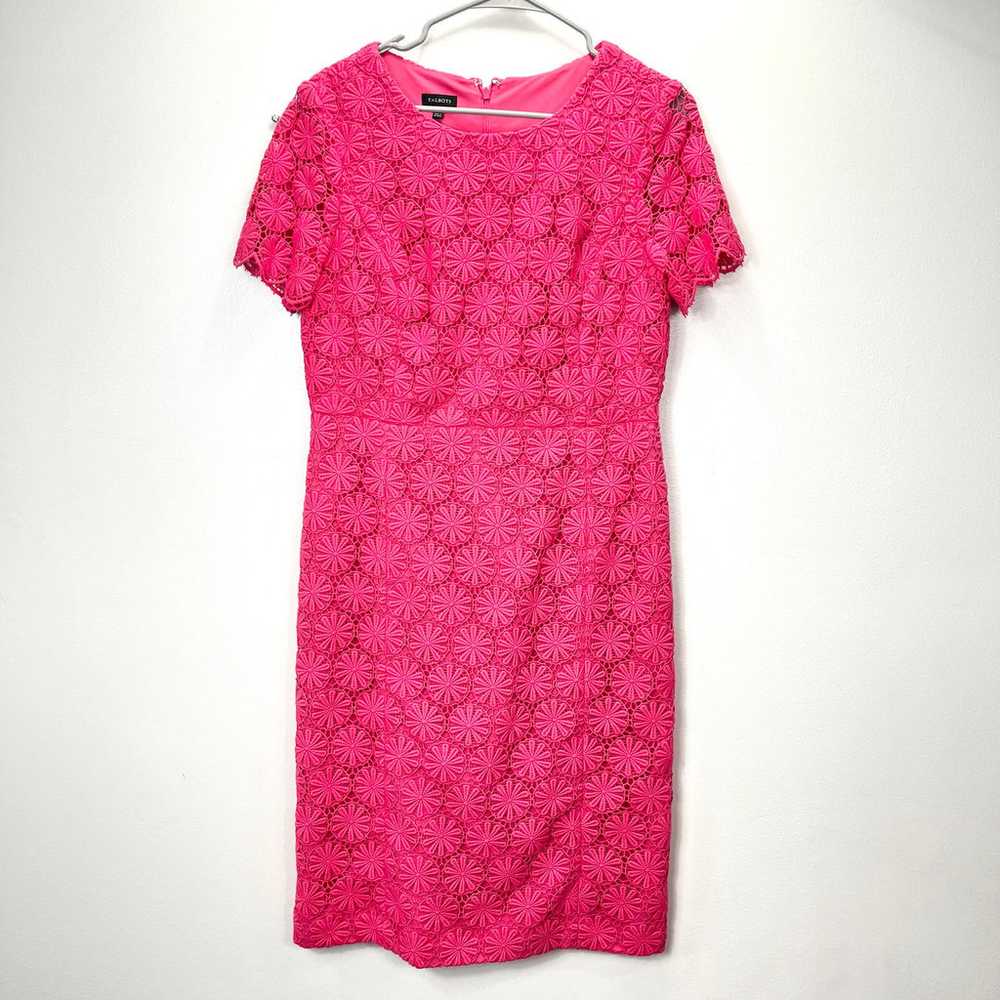 Talbots Pink Crochet Lace Short Sleeve Sheath Dre… - image 3