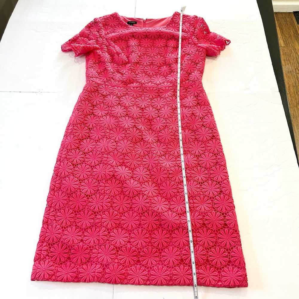 Talbots Pink Crochet Lace Short Sleeve Sheath Dre… - image 8