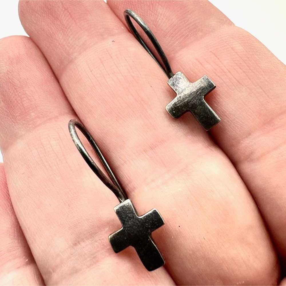 Silpada Sterling Silver Cross Pierced Earrings W0… - image 1