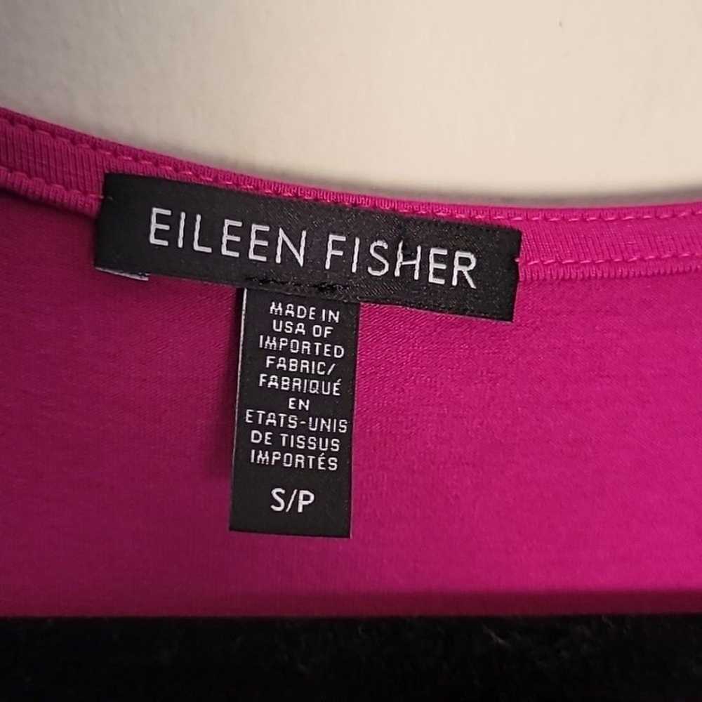 Eileen fisher midi dress Sz S Magenta Stretchy Hi… - image 3