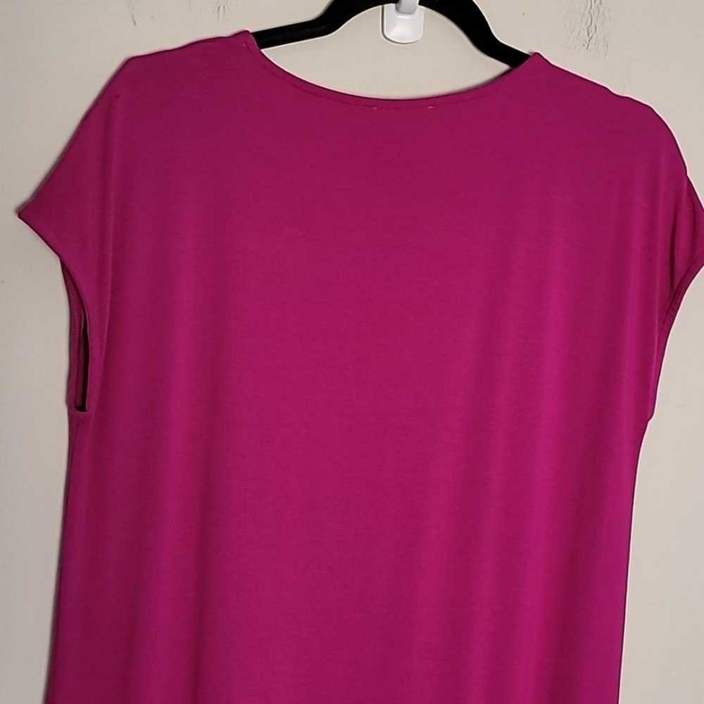 Eileen fisher midi dress Sz S Magenta Stretchy Hi… - image 5