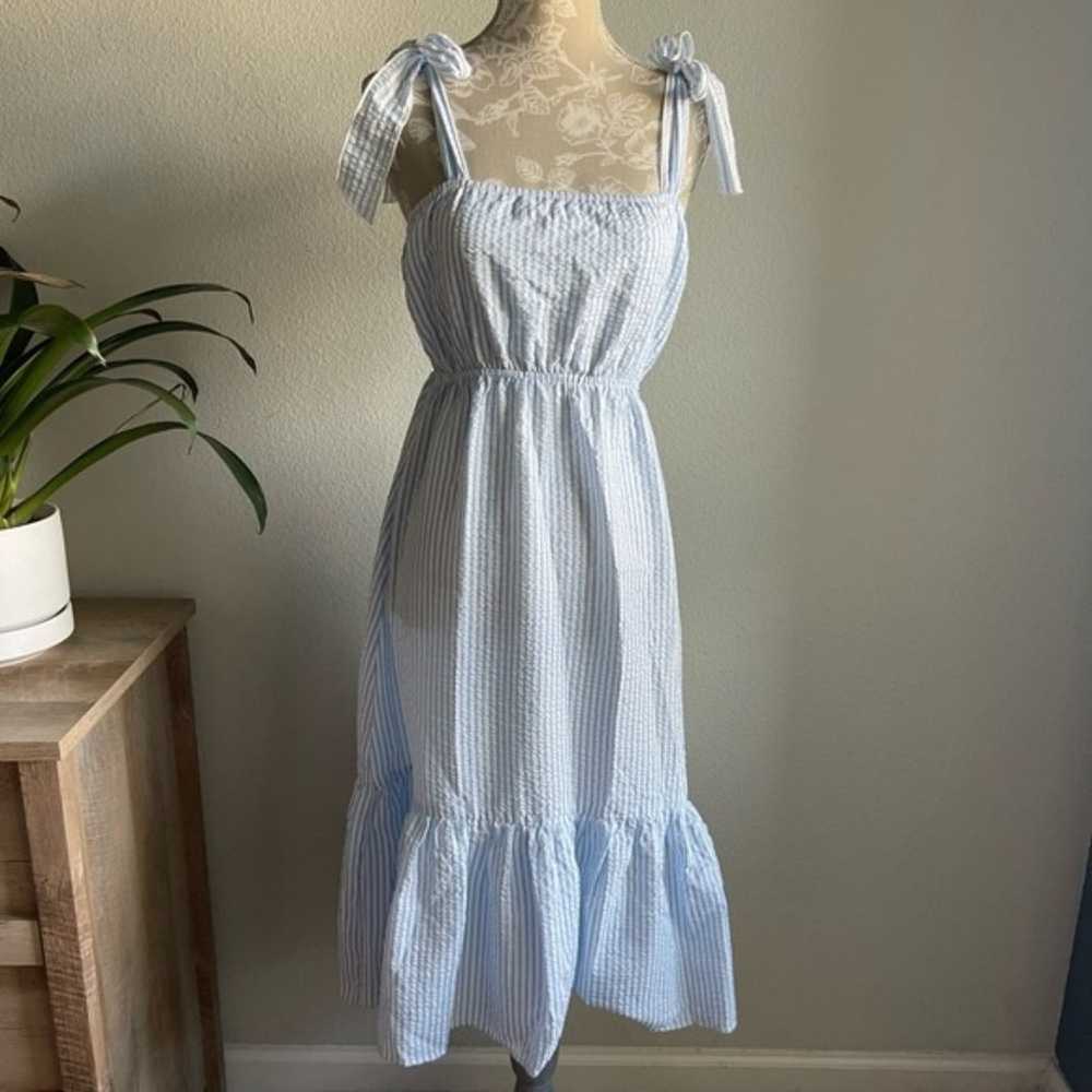 AQUA Cotton Gingham Midi Dress - image 1