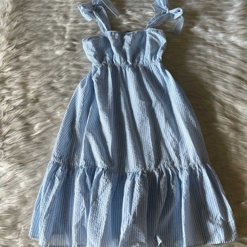 AQUA Cotton Gingham Midi Dress - image 7