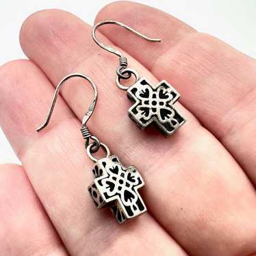 Silpada Filigree Cross Earrings Sterling Silver Pi