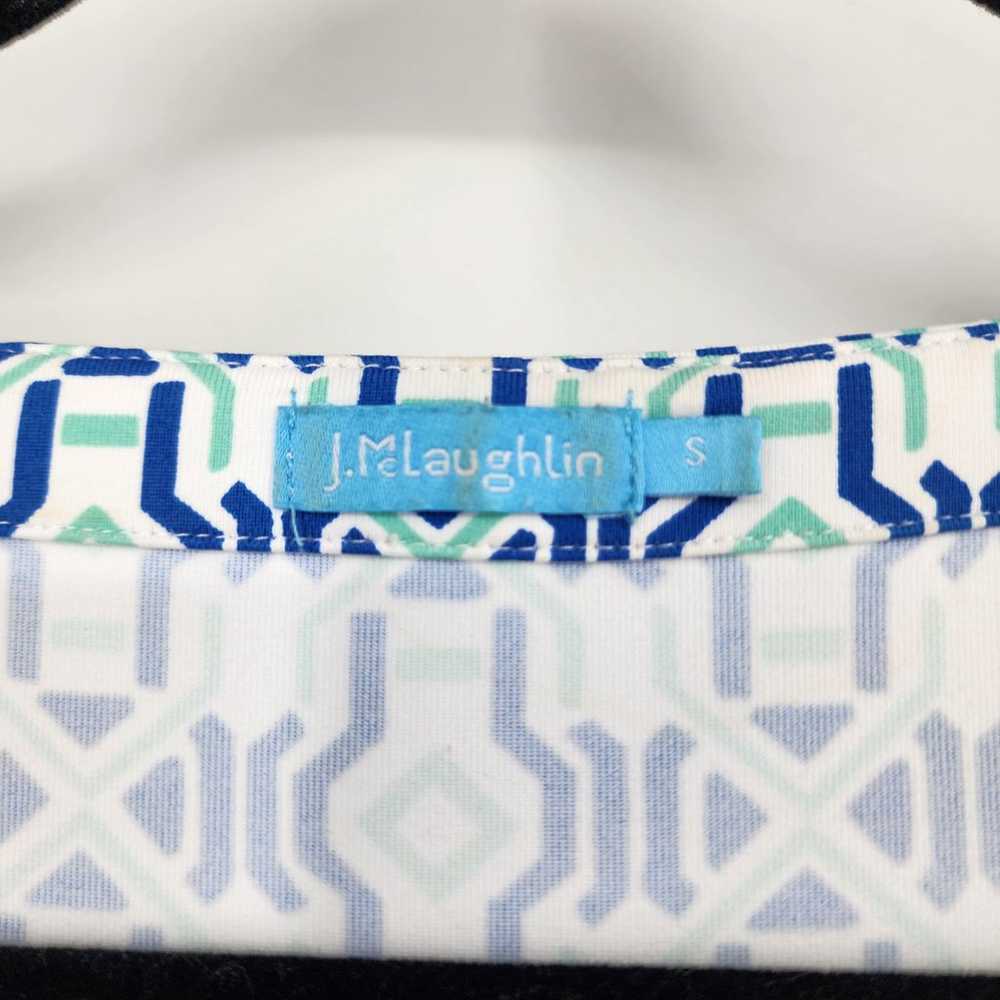 J. McLaughlin Blue and White Pockets Short Sleeve… - image 2