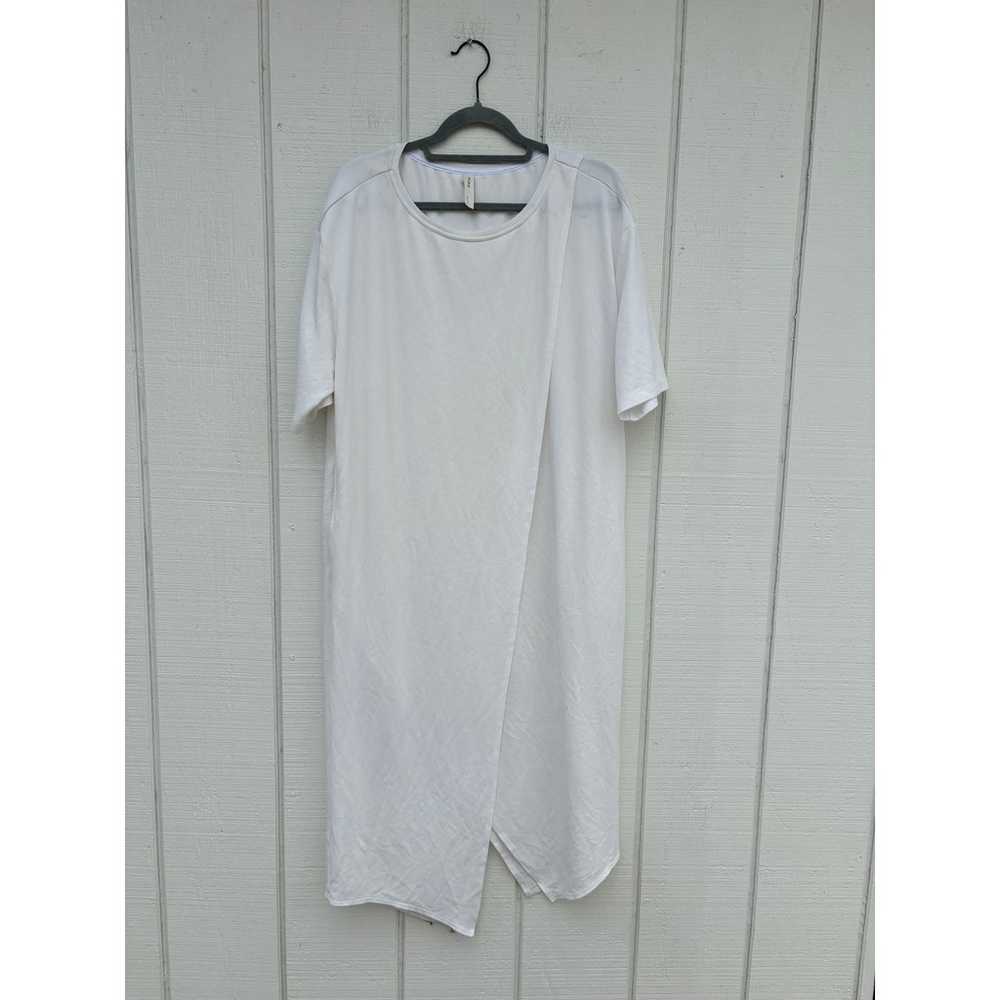 Nap Dress Loungewear, White Wrap, Short Sleeve, O… - image 1