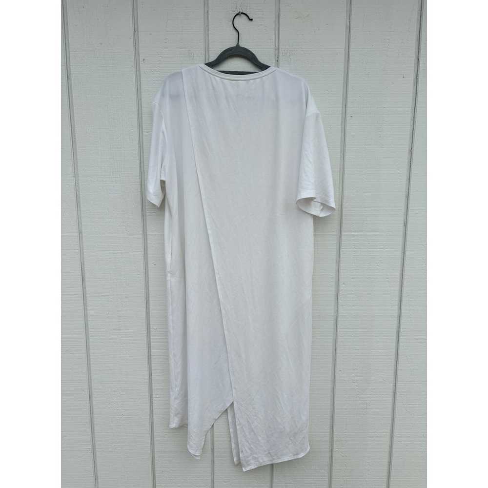 Nap Dress Loungewear, White Wrap, Short Sleeve, O… - image 2