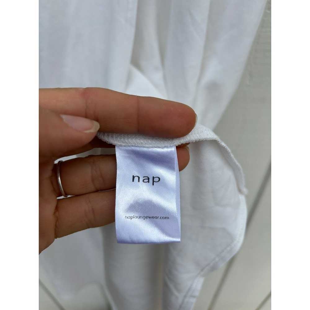 Nap Dress Loungewear, White Wrap, Short Sleeve, O… - image 7