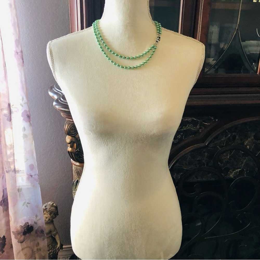 Handcrafted green Czech Pearl forsterite peridot … - image 5