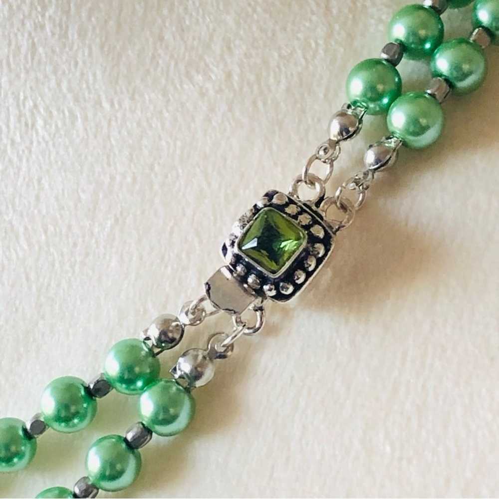 Handcrafted green Czech Pearl forsterite peridot … - image 7