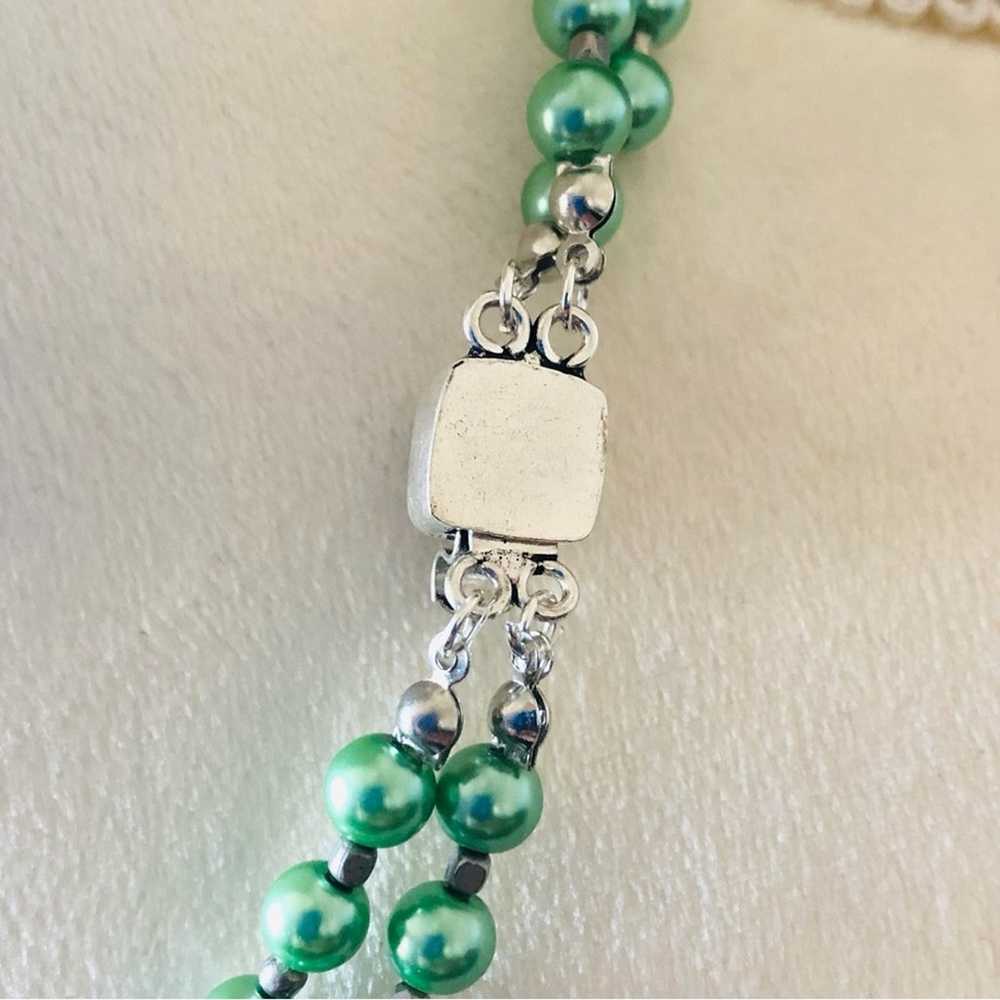 Handcrafted green Czech Pearl forsterite peridot … - image 9