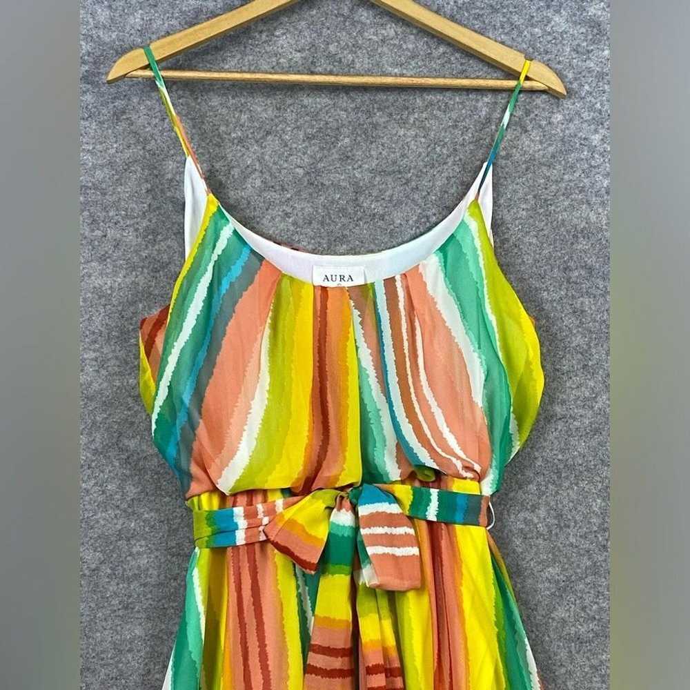 Aura Maxi Dress Sz L Colorful Multicolor Vibrant … - image 2