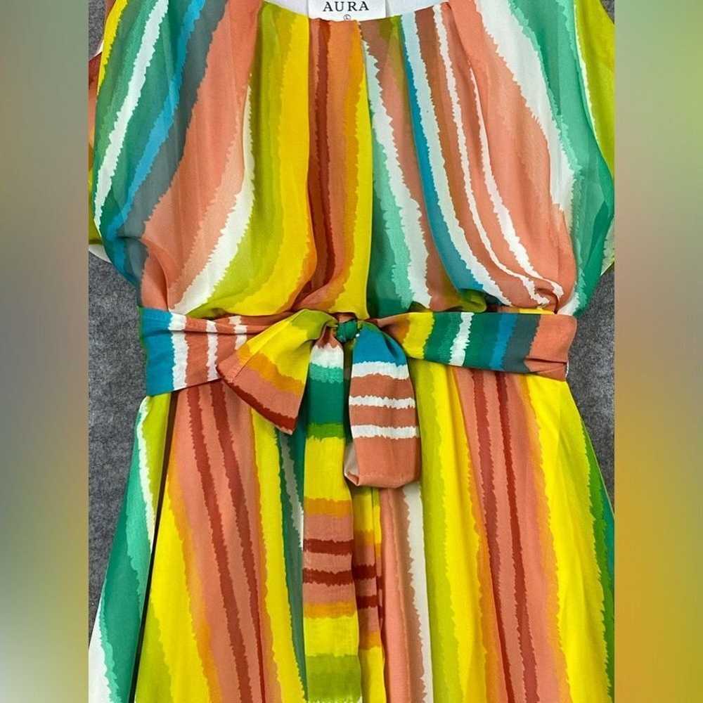 Aura Maxi Dress Sz L Colorful Multicolor Vibrant … - image 4