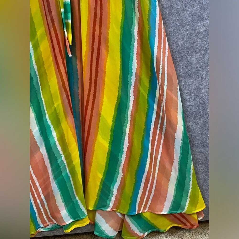 Aura Maxi Dress Sz L Colorful Multicolor Vibrant … - image 5