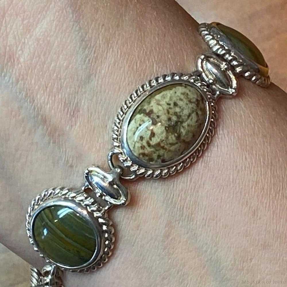 Carolyn Pollack Sterling Picture/Green Jasper Dec… - image 8