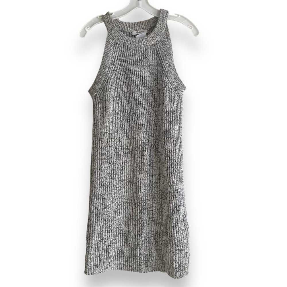 Womens Madewell Valley Grey Cotton High Collar Kn… - image 1