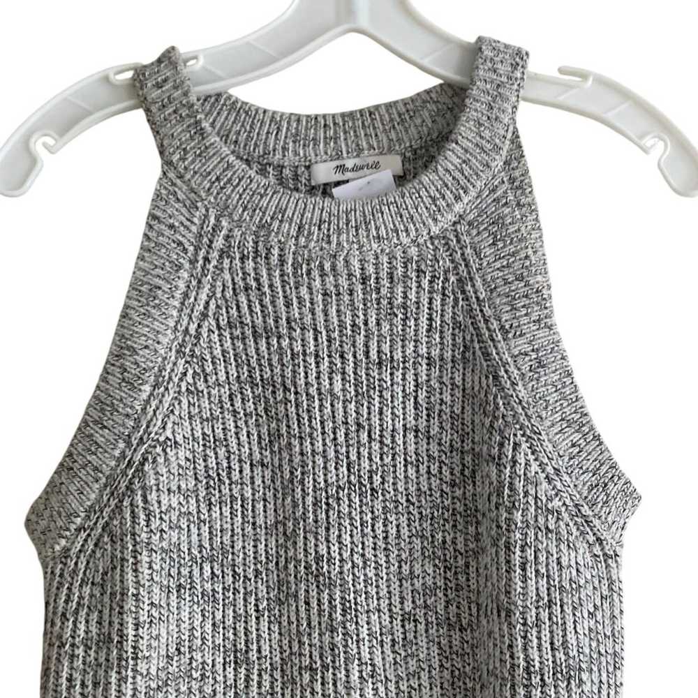 Womens Madewell Valley Grey Cotton High Collar Kn… - image 5