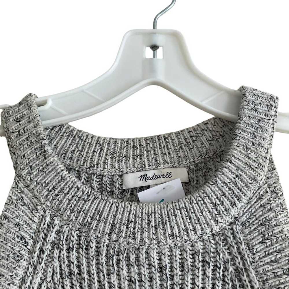 Womens Madewell Valley Grey Cotton High Collar Kn… - image 8