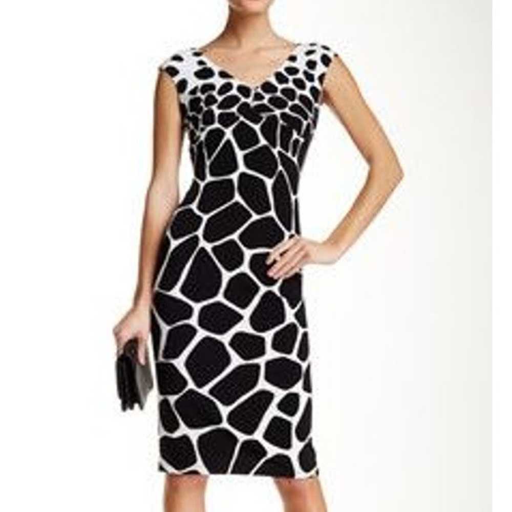 Maggy London Ecru Black Spot Giraffe Print Cockta… - image 10