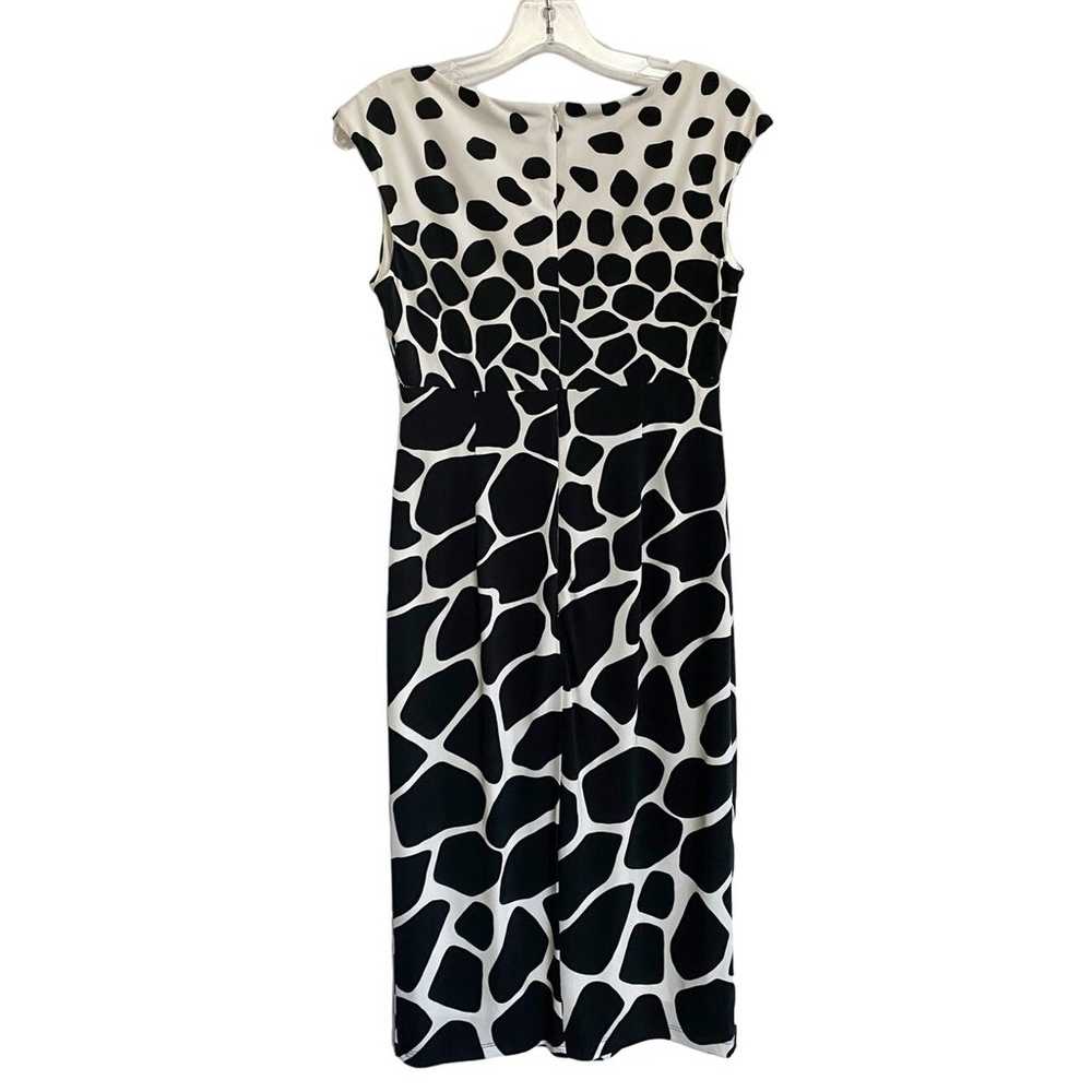 Maggy London Ecru Black Spot Giraffe Print Cockta… - image 4