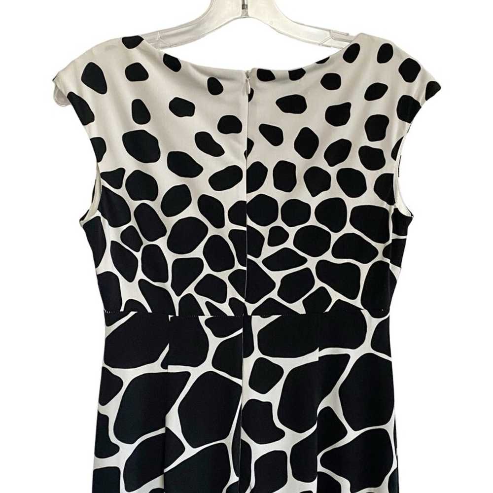 Maggy London Ecru Black Spot Giraffe Print Cockta… - image 6