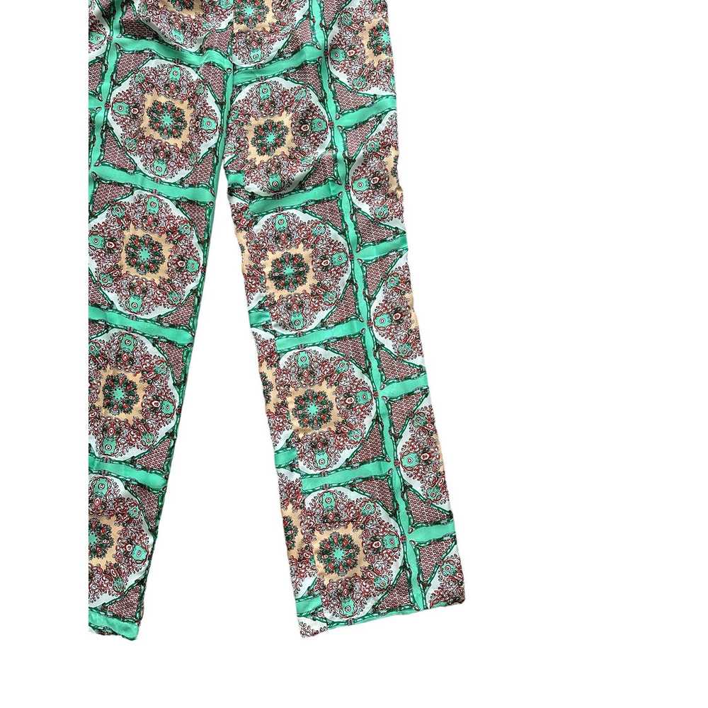 Gianni Gianni Bini Green Red White Paisley Print … - image 3