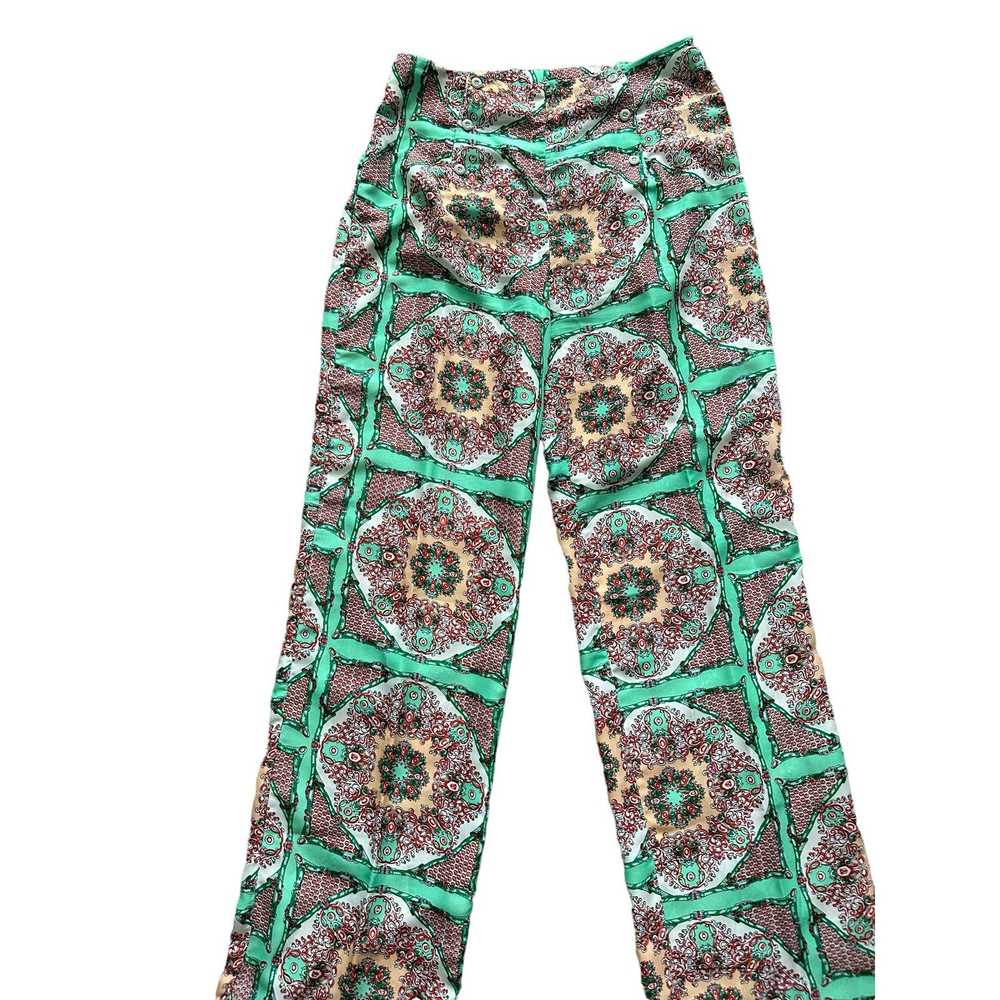 Gianni Gianni Bini Green Red White Paisley Print … - image 5