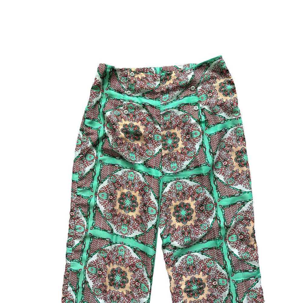 Gianni Gianni Bini Green Red White Paisley Print … - image 7