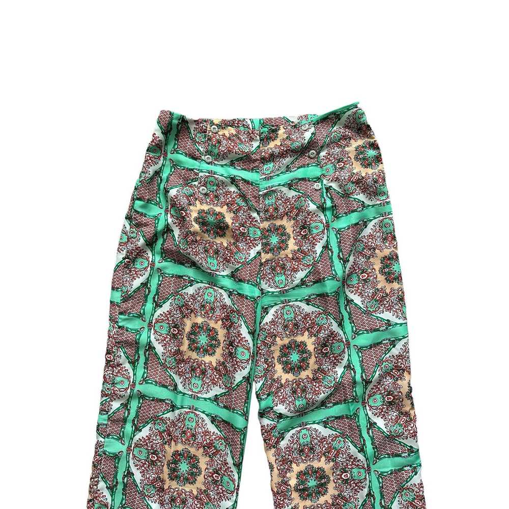 Gianni Gianni Bini Green Red White Paisley Print … - image 8