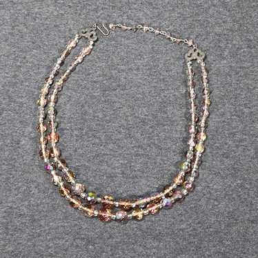 vintage costume jewelry aurora borealis Champagne… - image 1