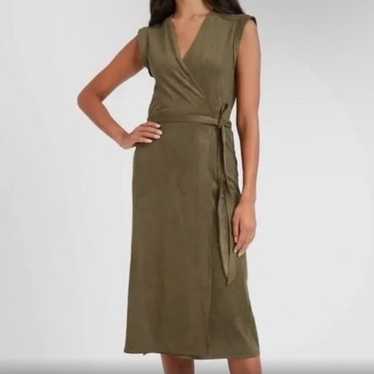 Banana Republic Faux Suede Green Dress