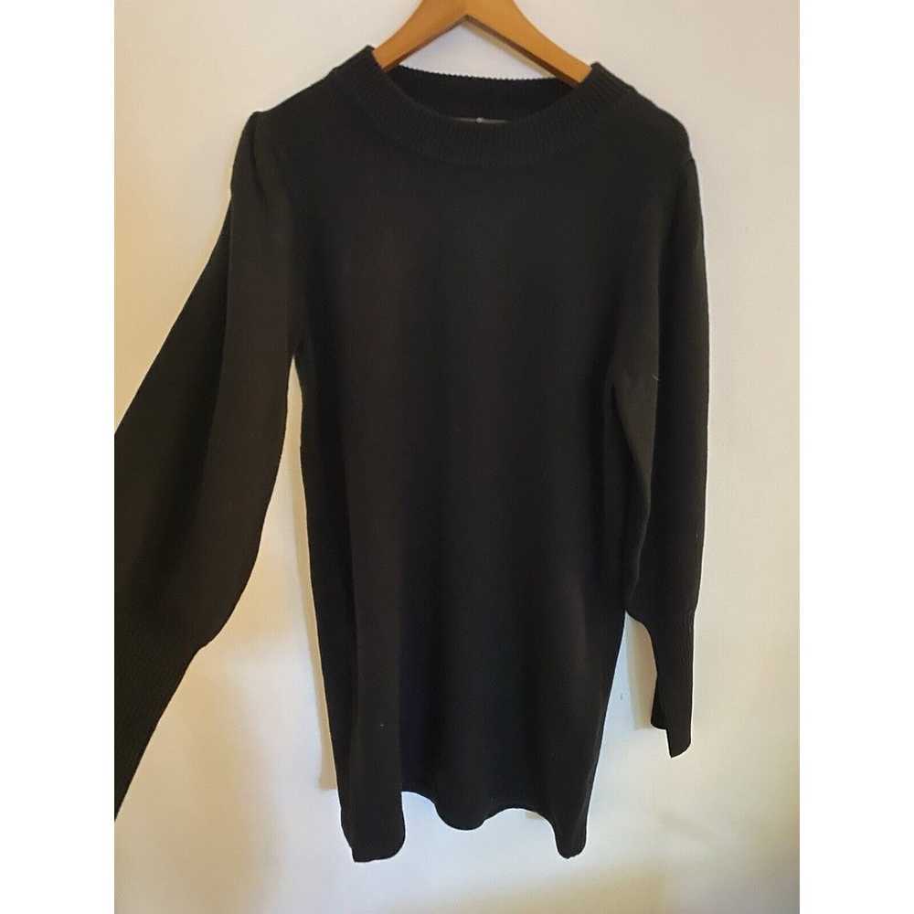 French Connection Sweater Dress Black Balloon Sle… - image 7