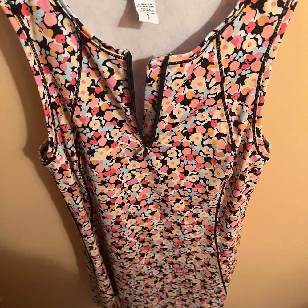 Athleta Ace Floral Tennis Dress in Black Multicol… - image 4