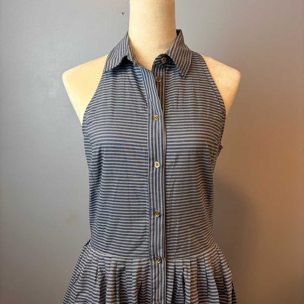 Michael Kors Sleeveless Dress Womens Sz 4 Navy/Wh… - image 3