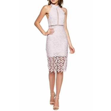 Bardot Gemma Halter Lace Sheath Dress in Orchid P… - image 1