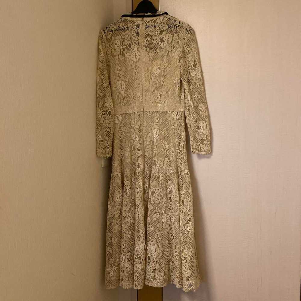 CELFORD Lace Long Dress 34 Beige - image 2