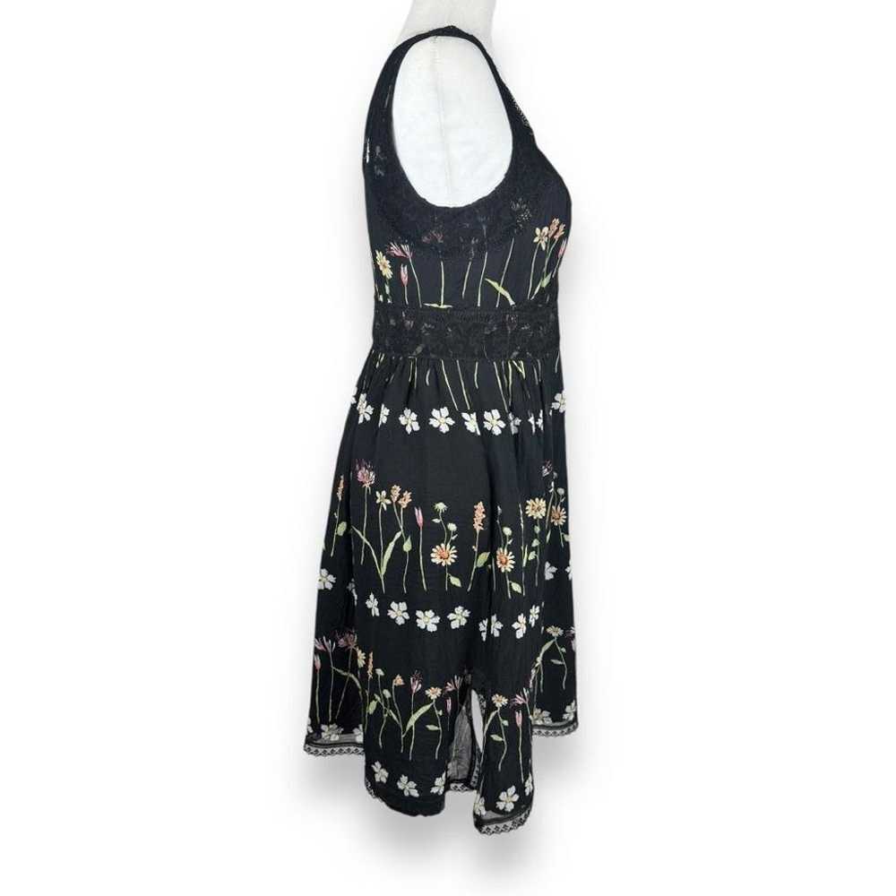 Anna Sui Anthropologie Silk Dress Size 6 Floral W… - image 5