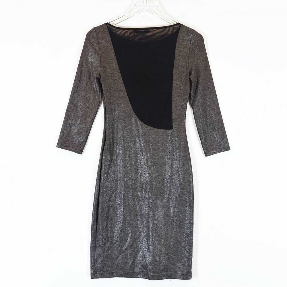 Alice + Olivia Long Sleeve Metallic Mesh Cut Out … - image 2