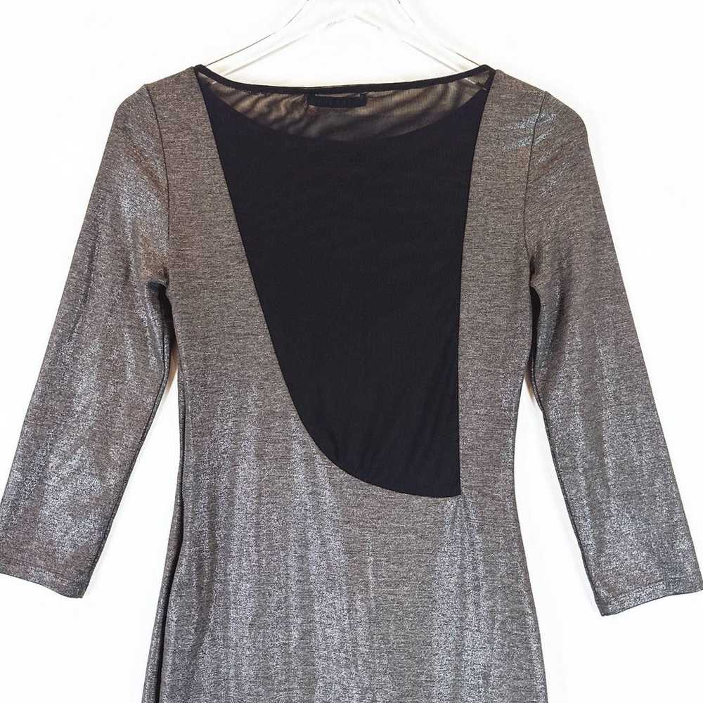 Alice + Olivia Long Sleeve Metallic Mesh Cut Out … - image 6