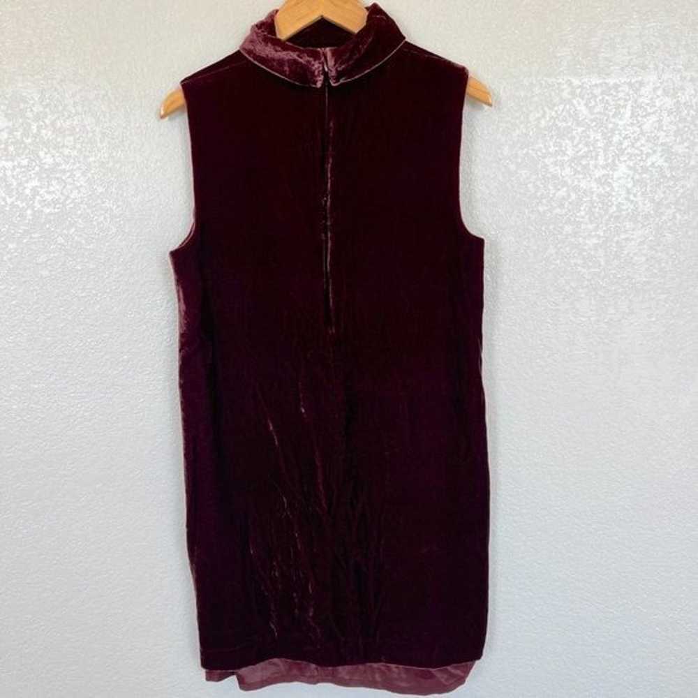 Theory Luxe Burgundy Wine Velvet Corset Sleeveles… - image 7