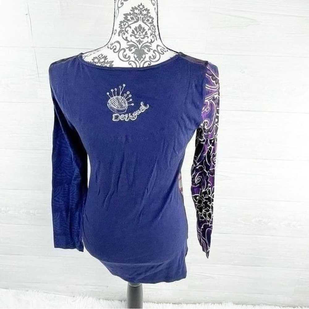 Desigual Melba Beaded Floral Pleated Tunic Top Dr… - image 7