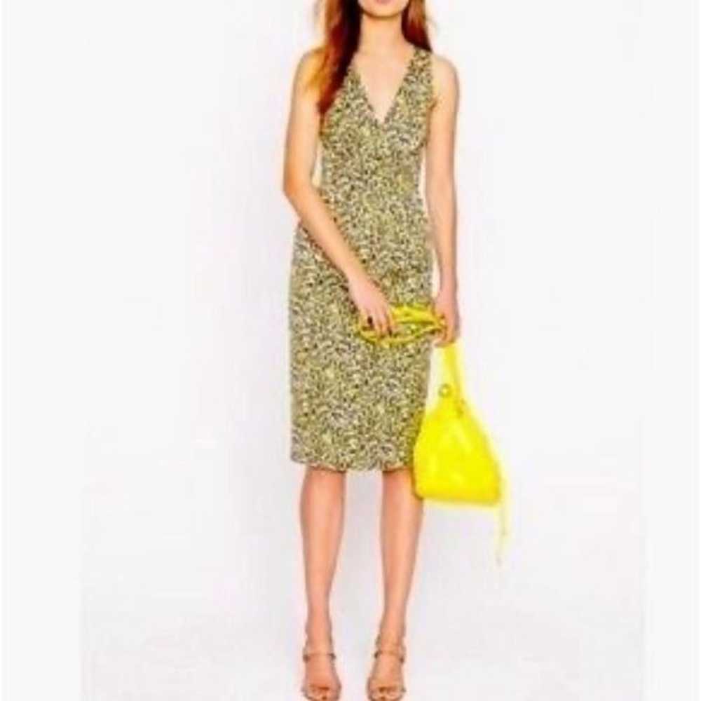 J crew yellow abstract animal print sleeveless sh… - image 1