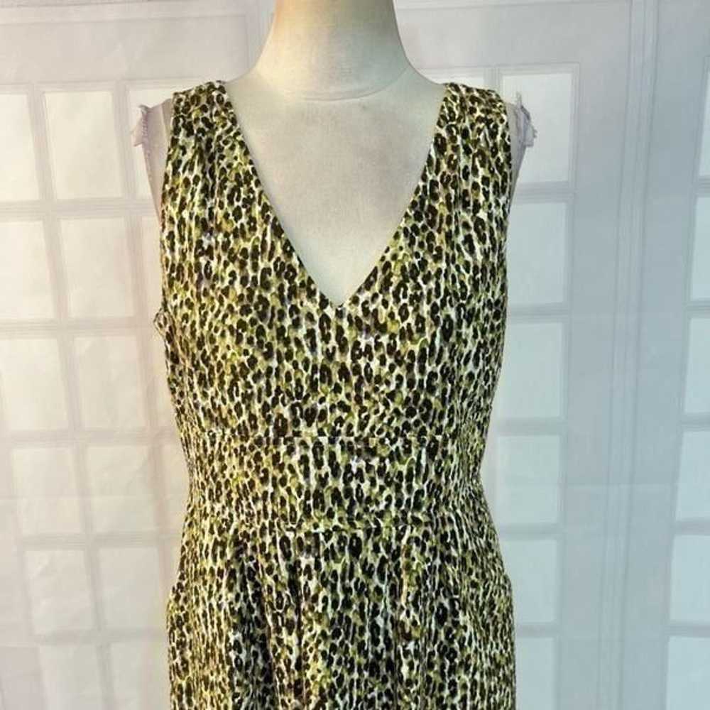 J crew yellow abstract animal print sleeveless sh… - image 3