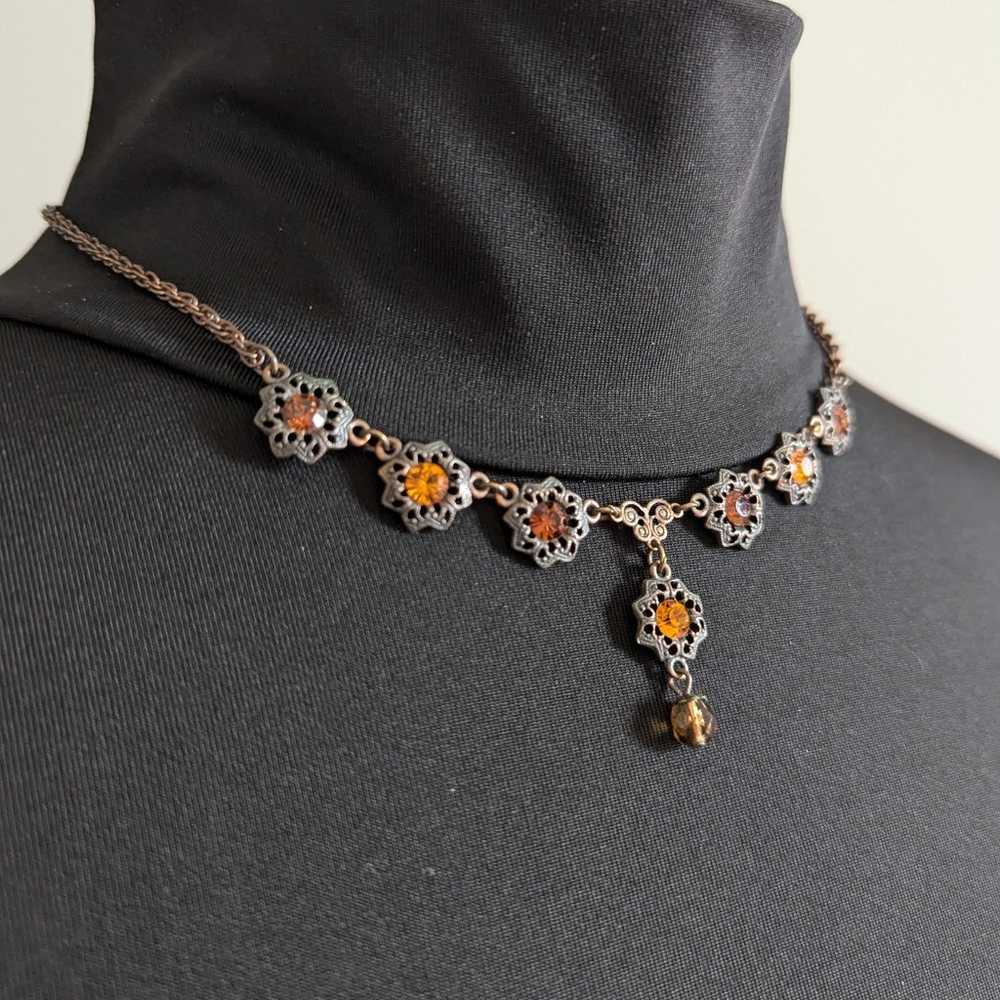 1928 Necklace Vintage Inspired Necklace Copper Ch… - image 2