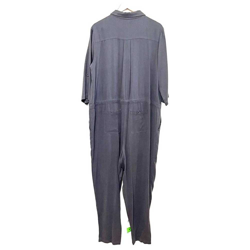 Sundance Women All Roads Jumpsuit XL Gray Half Sl… - image 3