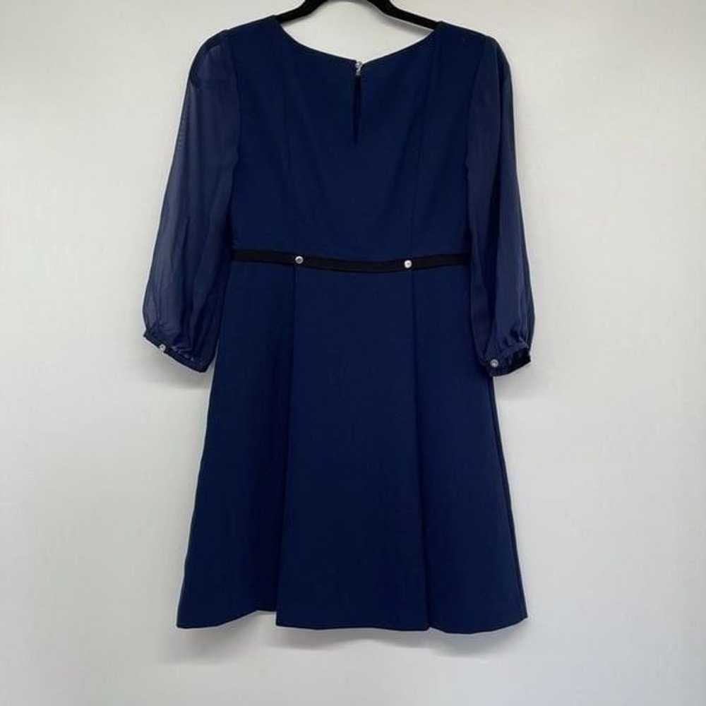 Ted Baker Navy Dress with Sheer Sleeves - image 6