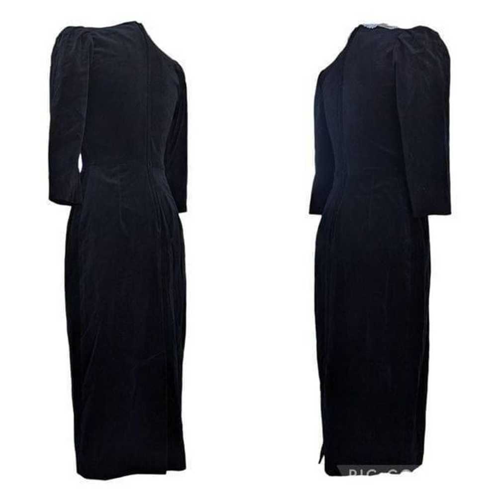 Vintage 80s 90s Jane Schaffhauser Black Velvet Fo… - image 9