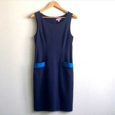 Lilly Pulitzer Allaine Blue Sheath Dress Size S Sm