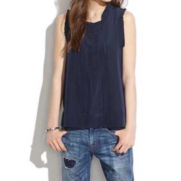 Madewell Navy Sleeveless Silk Blouse Sz S